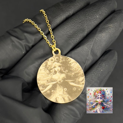 Collier avec photo gravée