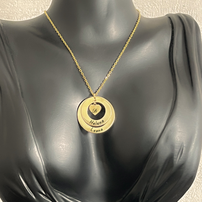 collier plaqué or Compassion en or jaune 