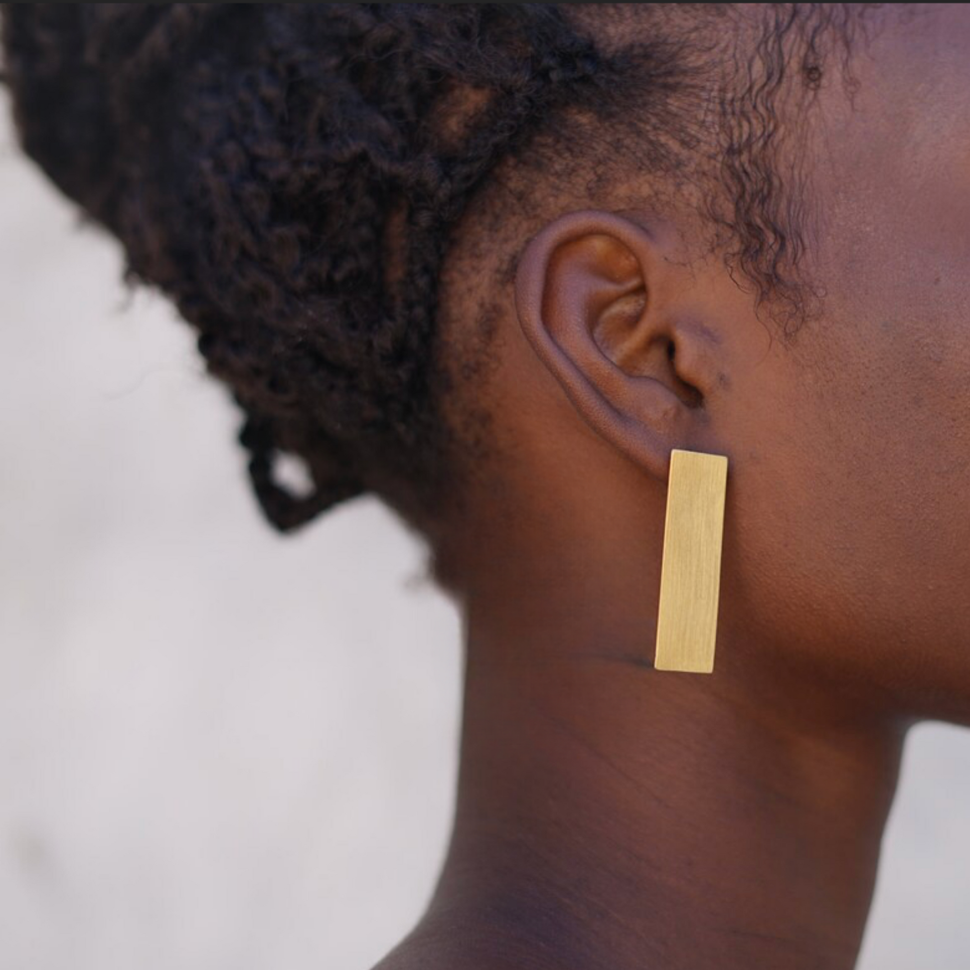 Boucles d'oreilles rectangle plein