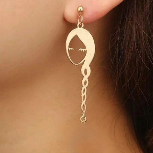 boucles d'oreilles Poa plaquées en or