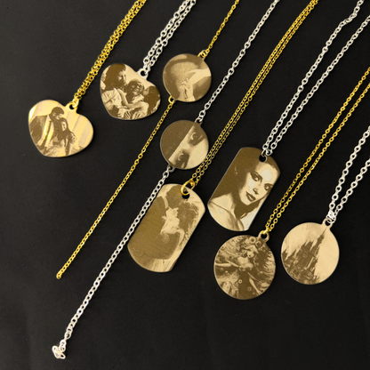 Collier avec photo gravée