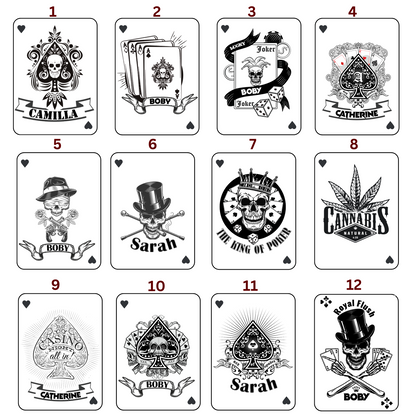 Carte de poker personnalisable