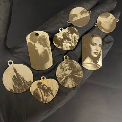 Collier avec photo gravée