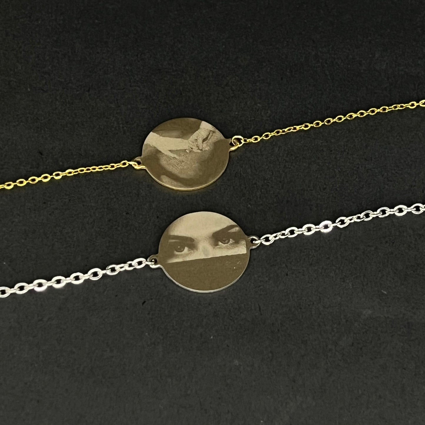 Collier avec photo gravée